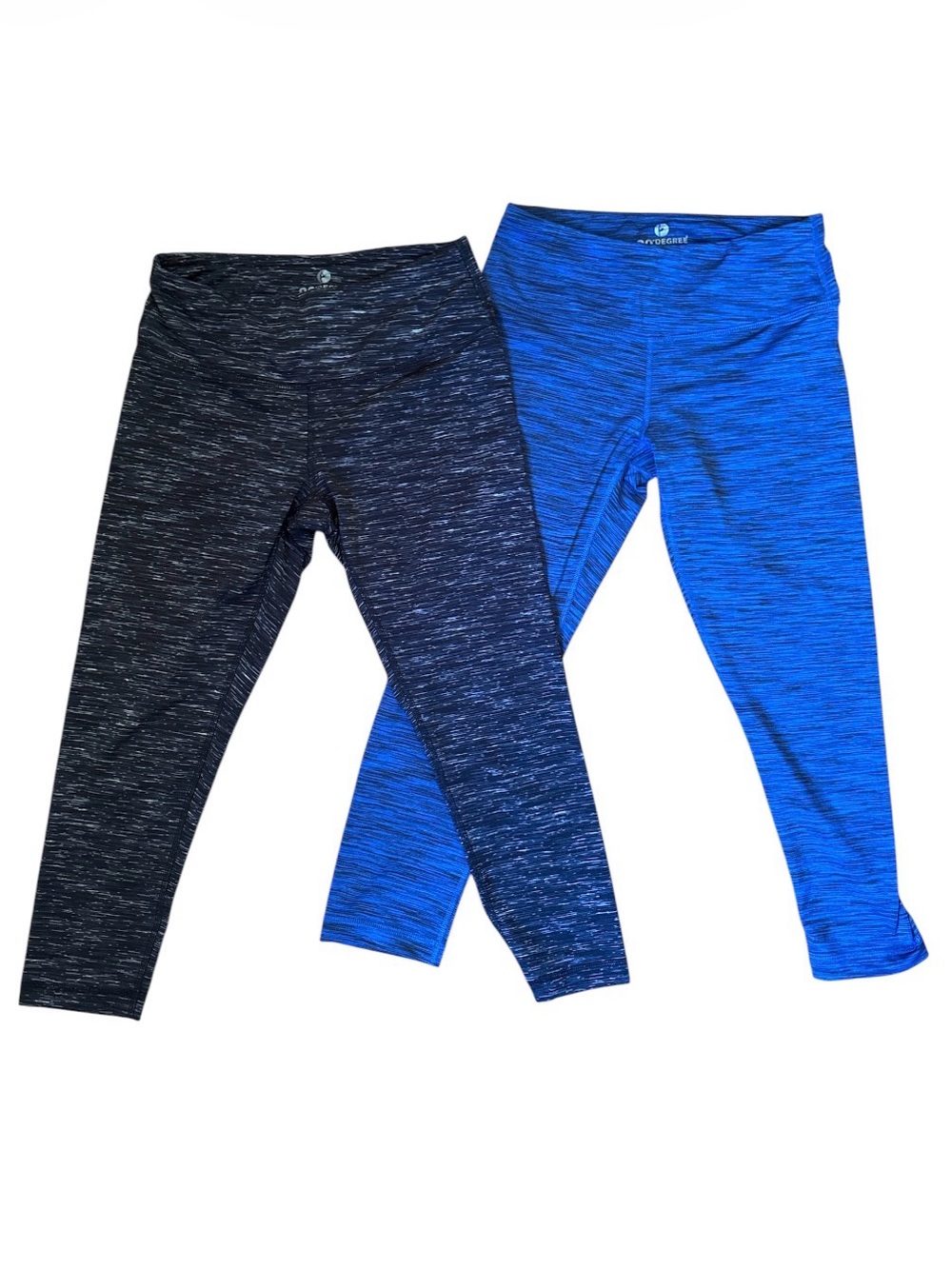 Women’s Black & Blue Small Running Capris - Cropped/Ankle - 90 Degree by Reflex